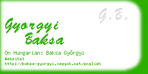 gyorgyi baksa business card